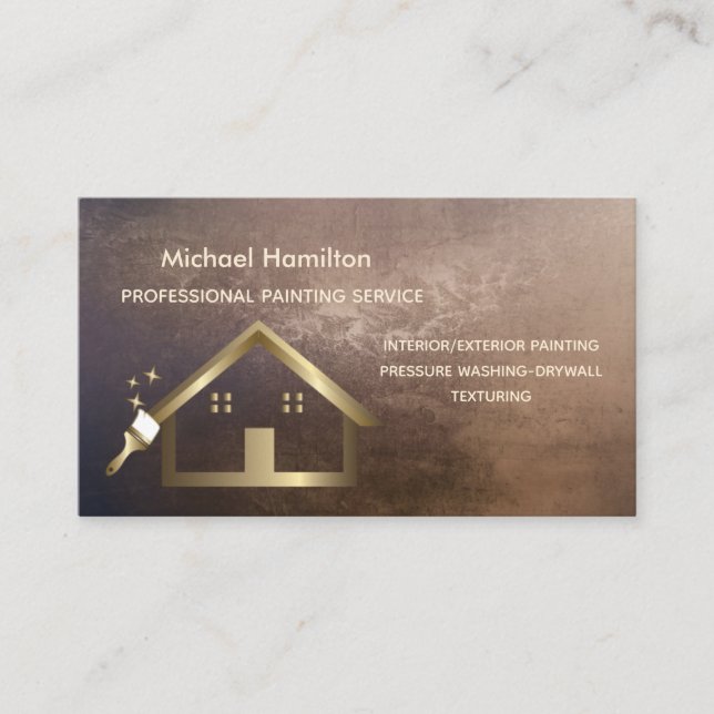 Carte De Visite Service de peinture moderne et élégant professionn (Devant)