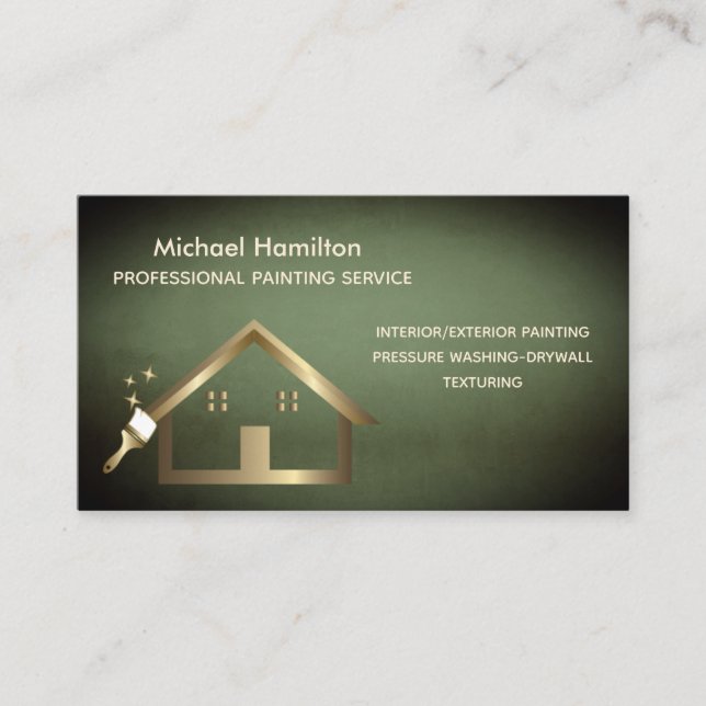 Carte De Visite Service de peinture moderne et élégant professionn (Devant)