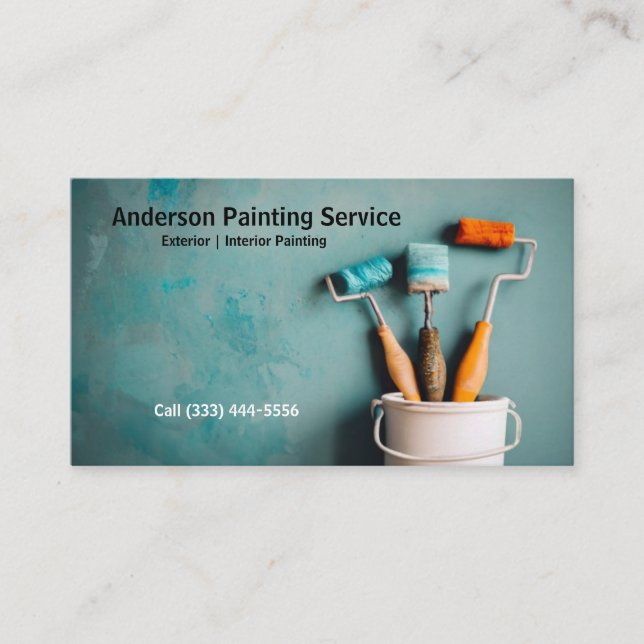 Carte De Visite Service de peinture professionnelle élégant seau d (Devant)