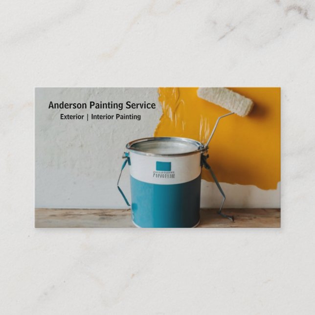 Carte De Visite Service de peinture professionnelle élégant seau d (Devant)