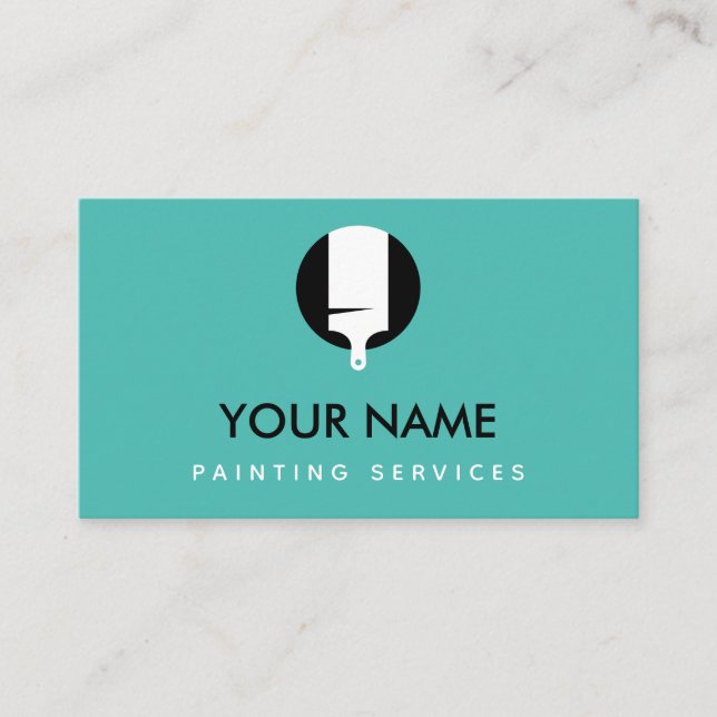 Carte De Visite Service de peinture professionnelle moderne Brush  (Devant)