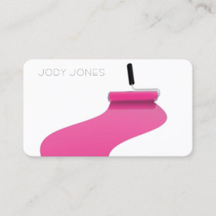 Carte De Visite Service de peinture professionnelle Peintre Pink