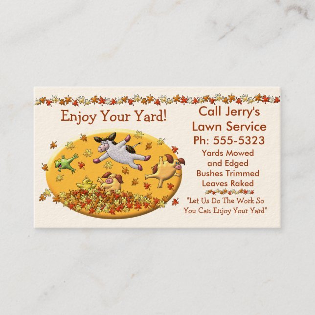 Carte De Visite Service de pelouse (Devant)