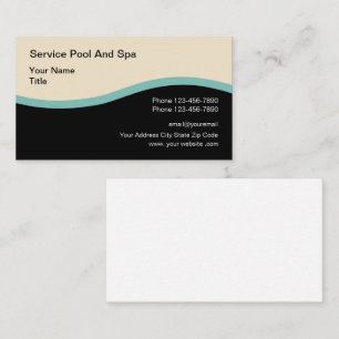 Carte De Visite Service de piscine moderne professionnel