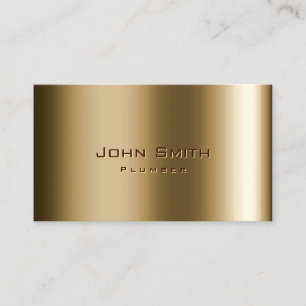 Carte De Visite Service de plomberie en bronze métallique Plomber