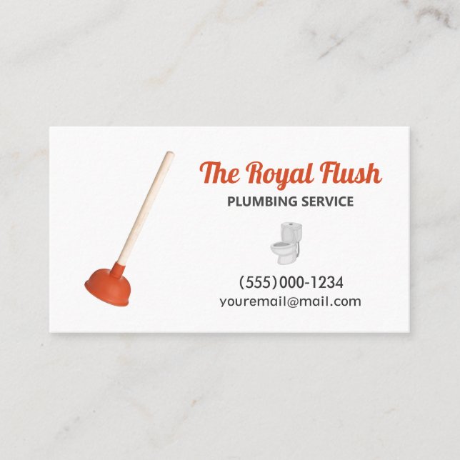 Carte De Visite Service de plomberie pour entrepreneur professionn (Devant)