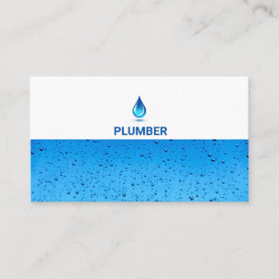 Carte De Visite Service de plomberie professionnel Blue Water Drif