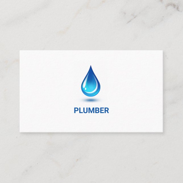 Carte De Visite Service de plomberie professionnel Blue Water Drif (Devant)