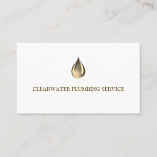Carte De Visite Service de plomberie professionnel Gold Water Driv