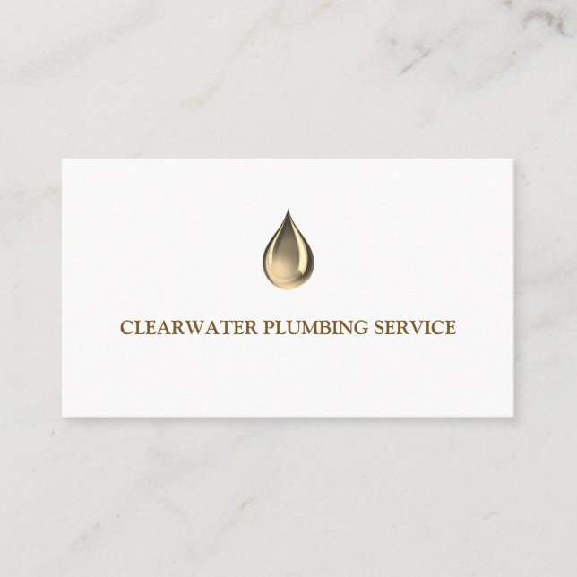 Carte De Visite Service de plomberie professionnel Gold Water Driv (Devant)