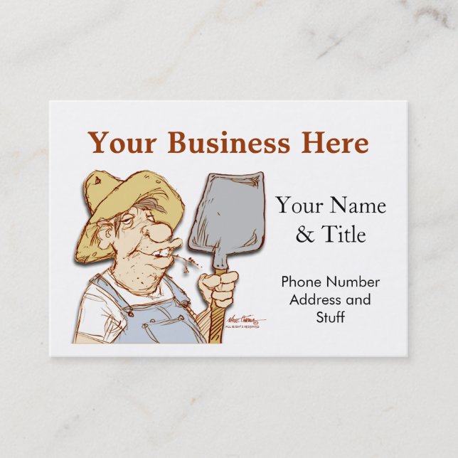 Carte De Visite Service de plouc, construction, support technique (Devant)