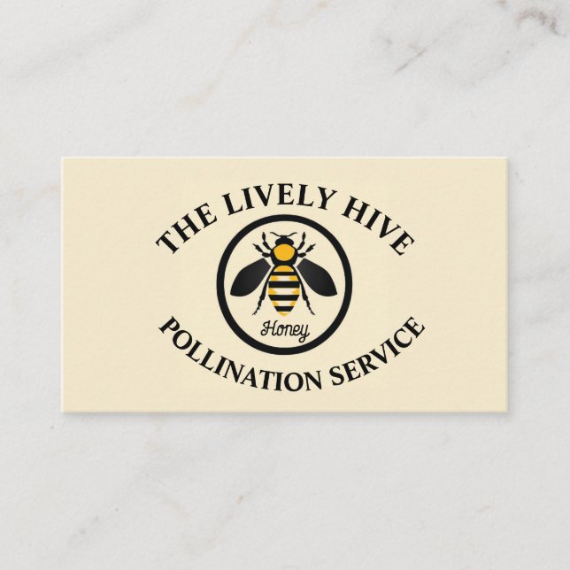Carte De Visite Service de pollinisation des apiculteurs d'abeille (Devant)