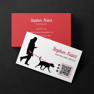 Carte De Visite Service de promenade de chiens et de garde d'anima