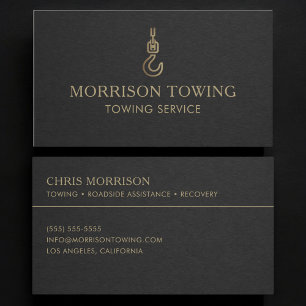 Carte De Visite Service de remorquage Black Gold
