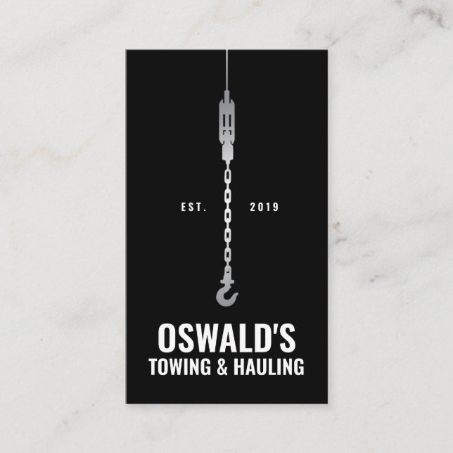 Carte De Visite Service de remorquage et de remorquage (Devant)