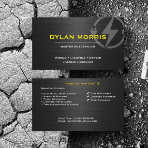 Carte De Visite Service de réparation de fil électrique personnali