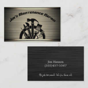 Carte De Visite Service de réparation d'entretien d'acier Handyman