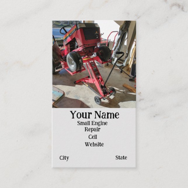 Carte De Visite Service de réparation des petits moteurs (Devant)