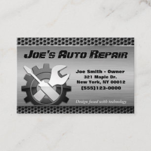 Carte De Visite Service de réparation du moteur automatique