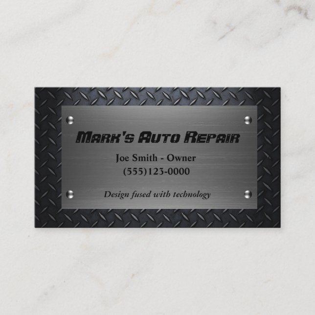 Carte De Visite Service de réparation mécanique automatique de pla (Devant)