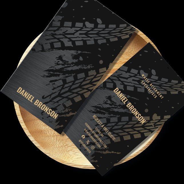 Carte De Visite Service de réparation mécanique automobile moderne (Créateur téléchargé)