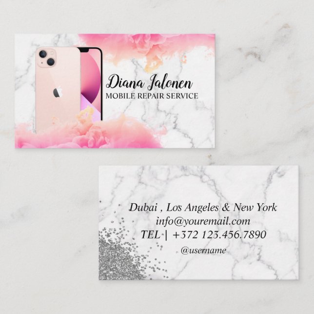 Carte De Visite Service de réparation mobile de téléphone cellulai (Devant / Derrière)