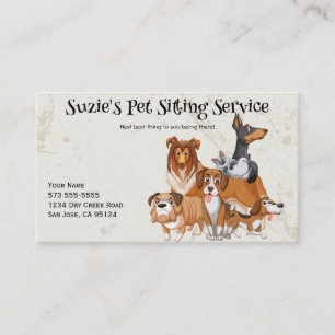 Carte De Visite Service de salon pour animaux de compagnie de chie