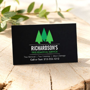 Carte De Visite Service de suppression d'arbres