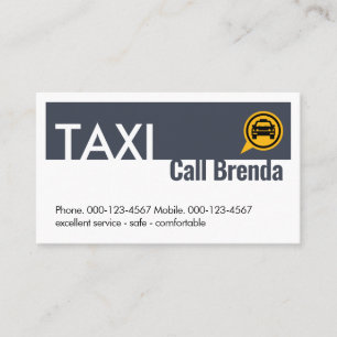 Carte De Visite Service de Taxe Créatif Couche Bleue
