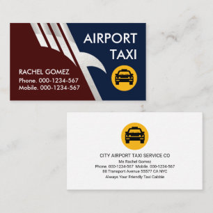 Carte De Visite Service de taxi d'aigle d'argent volant