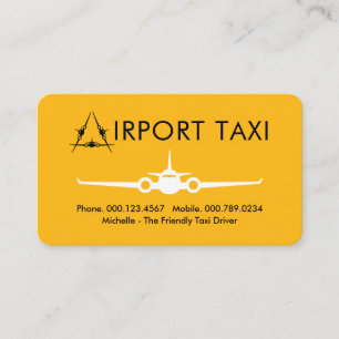 Carte De Visite Service de taxi d'avion aéroport Lettre-A