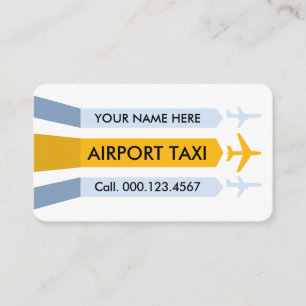 Carte De Visite Service de Taxi de la piste d'aéroport