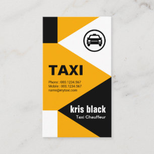 Carte De Visite Service de taxi moderne et élégant pour les triang