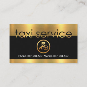 Carte De Visite Service de Taxi Or Signalisation Frontière Conduc