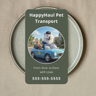 Carte De Visite Service de Taxi pour Animaux de Compagnie Transpor