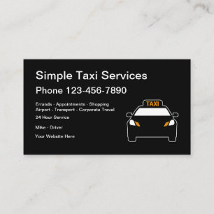 Carte De Visite Service de taxi urbain simple et moderne