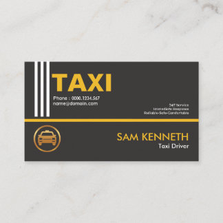 Carte De Visite Service de taxis professionnels de style vertical