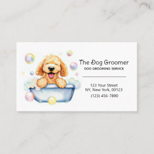 Carte De Visite Service de toilettage de chiens de compagnie perso