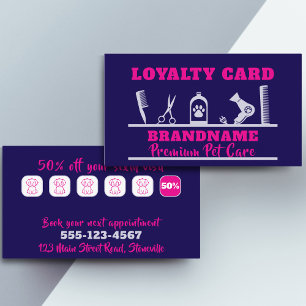 Carte De Visite Service de toilettage pour animaux de compagnie