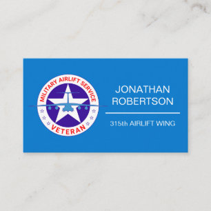 Carte De Visite Service de transport aérien militaire Vétérinaire 