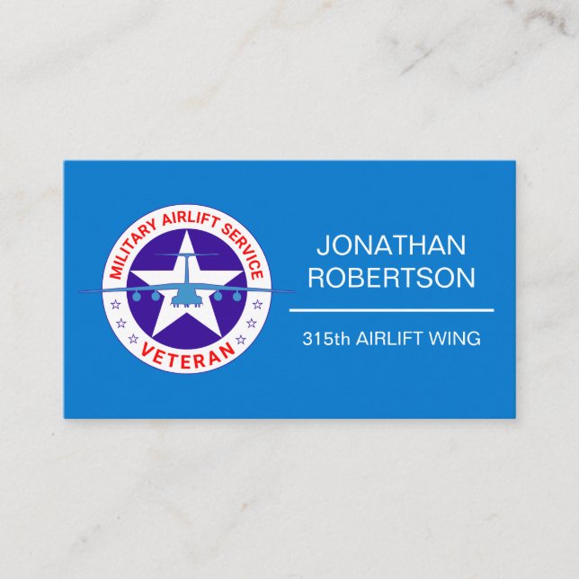 Carte De Visite Service de transport aérien militaire Vétérinaire  (Devant)