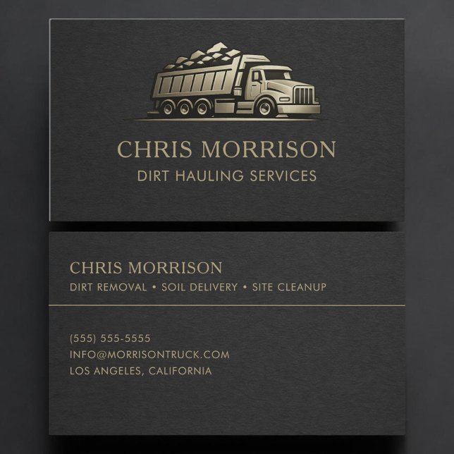 Carte De Visite Service de transport de terre Professionnel (Créateur téléchargé)