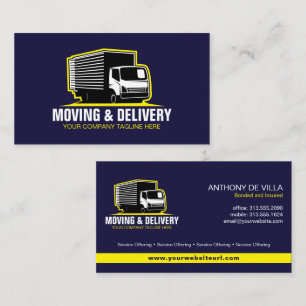 Carte De Visite Service de transport, de transport ou de livraison