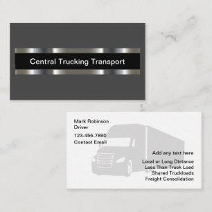 Carte De Visite Service de transport maritime de camionnage classi