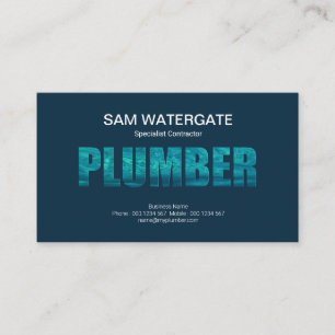 Carte De Visite Service de tuyauterie de Signage de plombier de