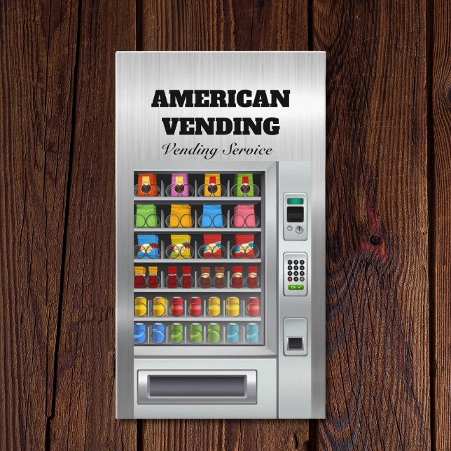 Carte De Visite Service de vente Aliments Snack Fournisseur Métal  (Créateur téléchargé)