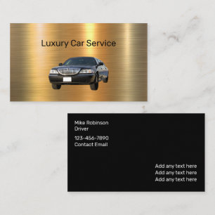 Carte De Visite Service De Voiture De Luxe Classique Conducteur Ub