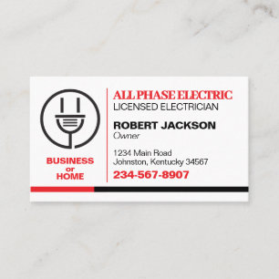 Carte De Visite Service d'électricien