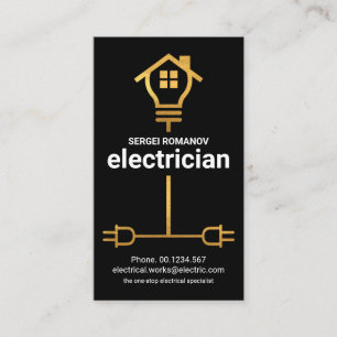 Carte De Visite Service d'électricien à domicile du câblage électr