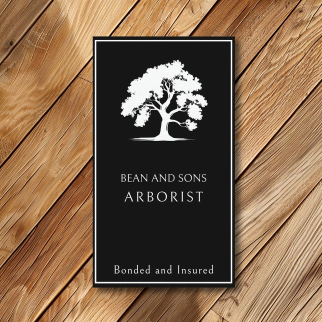 Carte De Visite Service d'enlèvement de l'Arbre Arboriste (Créateur téléchargé)